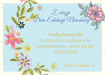 Z okazji Dnia Edukacji Narodowej