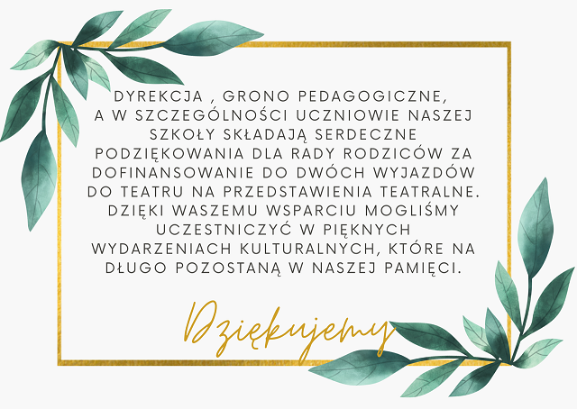 podziękowanie